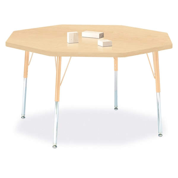 Jonti-Craft Berries Octagon Activity Table, 48 in. x 48 in., A-height, Maple/Maple/Camel 6428JCA251 - main